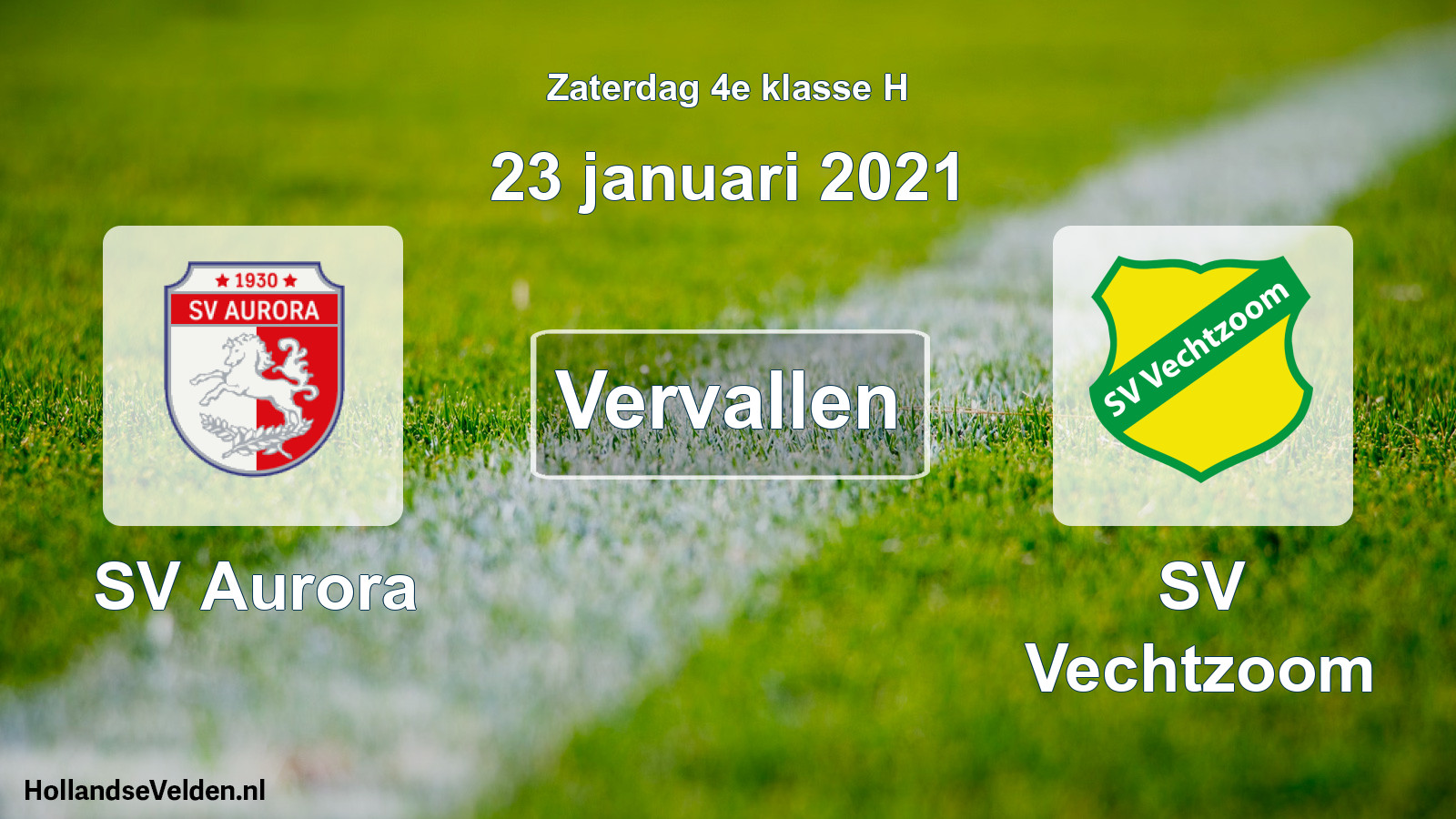 Scheduled Match: SV Aurora - SV Vechtzoom (23 January 2021)