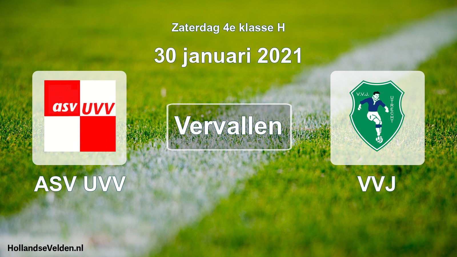Scheduled Match: ASV UVV - VVJ (30 January 2021)