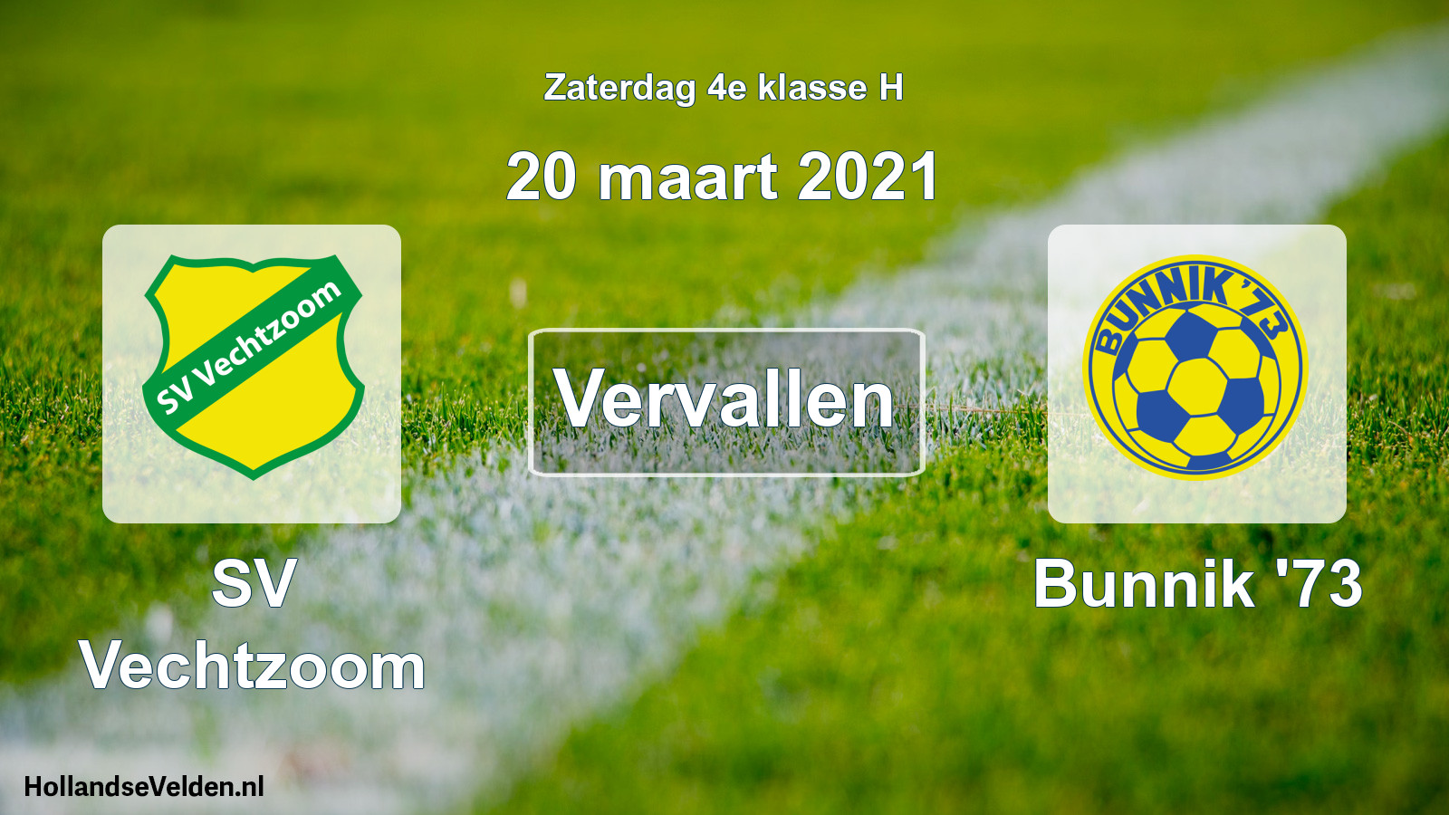 Scheduled Match: SV Vechtzoom - Bunnik '73 (20 March 2021)