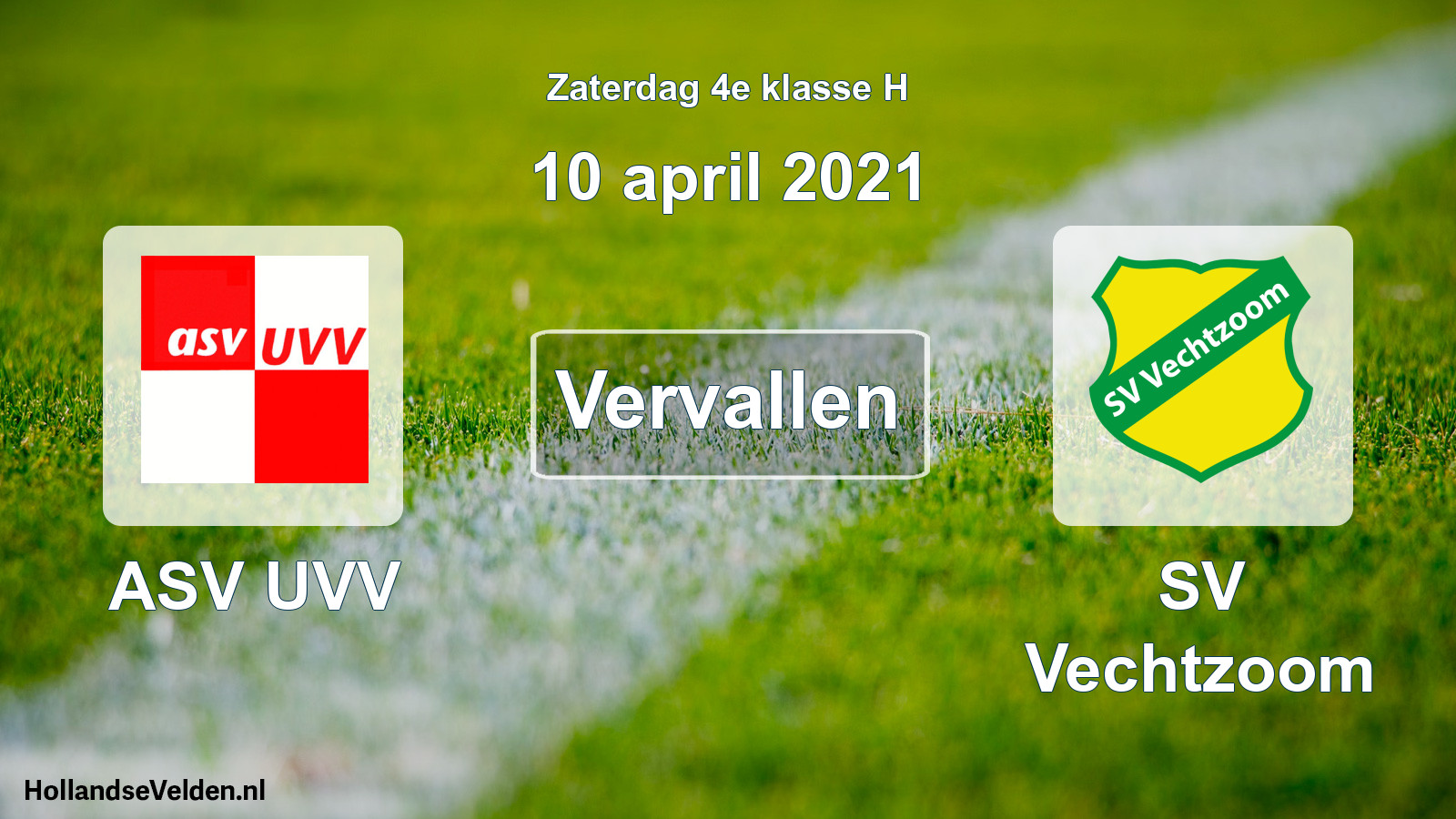 Scheduled Match: ASV UVV - SV Vechtzoom (10 April 2021)