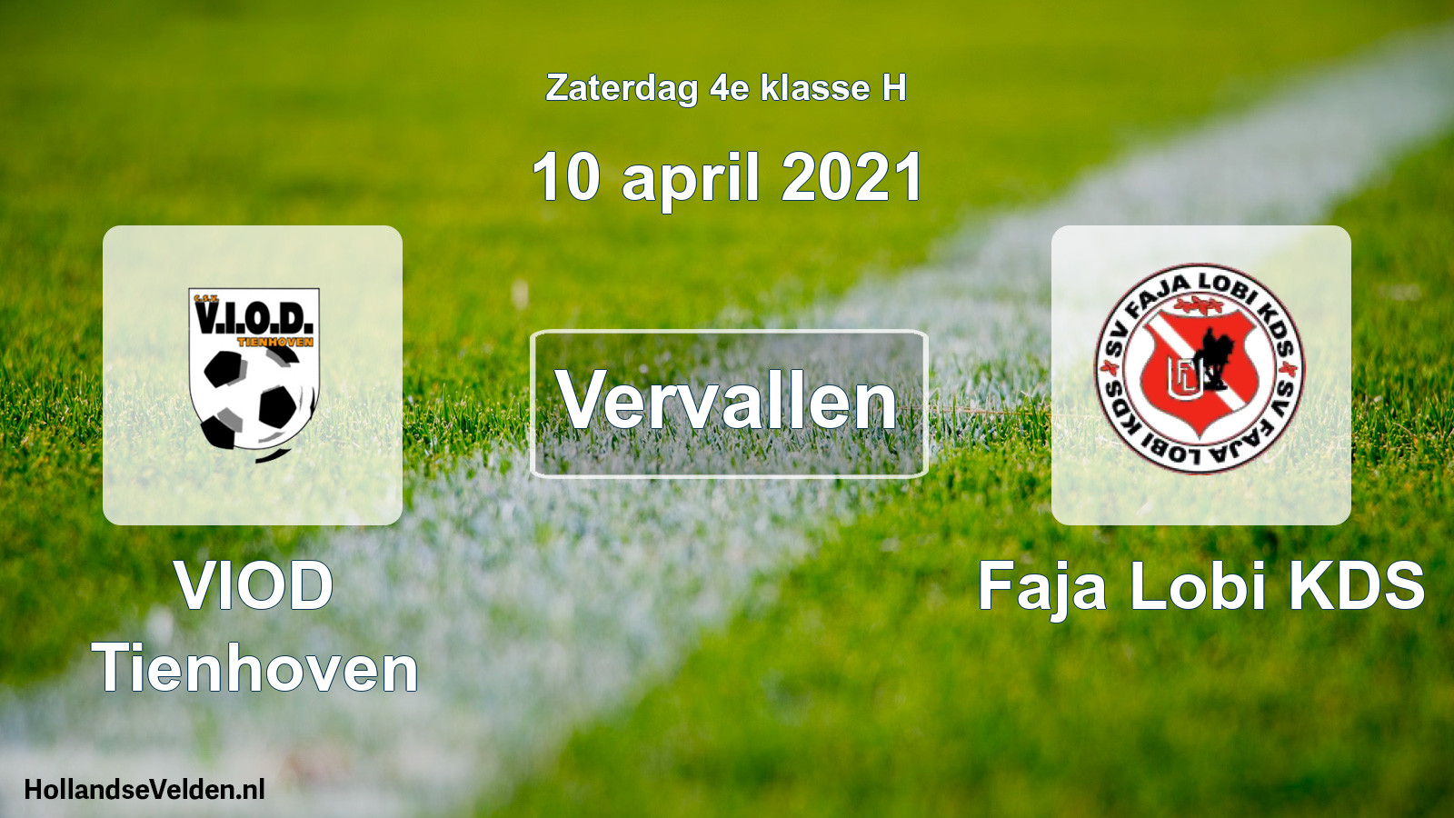 Scheduled Match: VIOD Tienhoven - Faja Lobi KDS (10 April 2021)