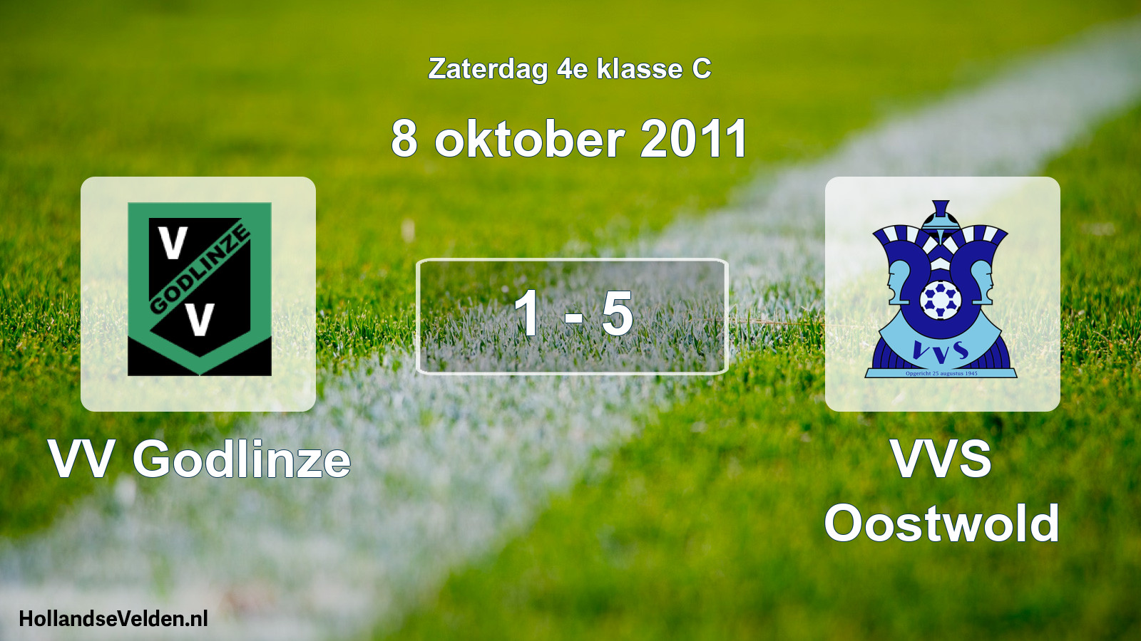 Total number of matches played: VV Godlinze - VVS Oostwold 1 - 5 (8 October 2011)