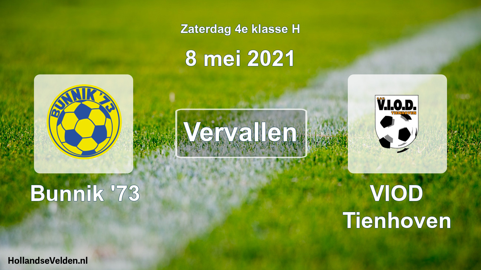 Scheduled Match: Bunnik '73 - VIOD Tienhoven (8 May 2021)