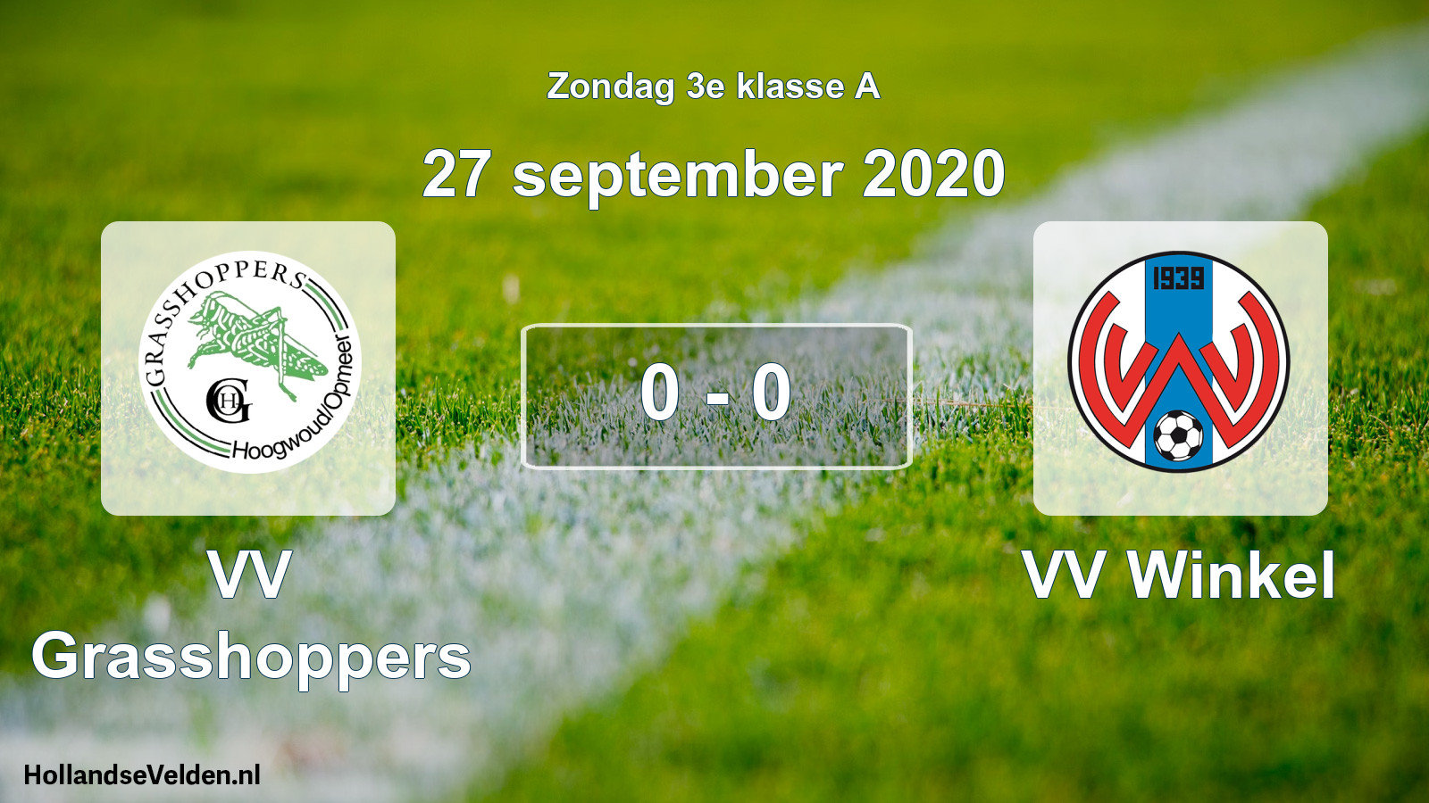 Total number of matches played: VV Grasshoppers - VV Winkel 0 - 0 (27 September 2020)