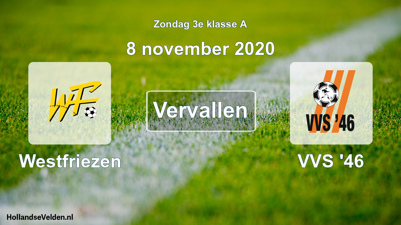 Scheduled Match: Westfriezen - VVS '46 (8 November 2020)