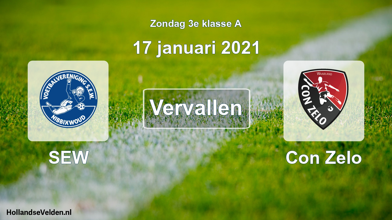 Scheduled Match: SEW - Con Zelo (17 January 2021)