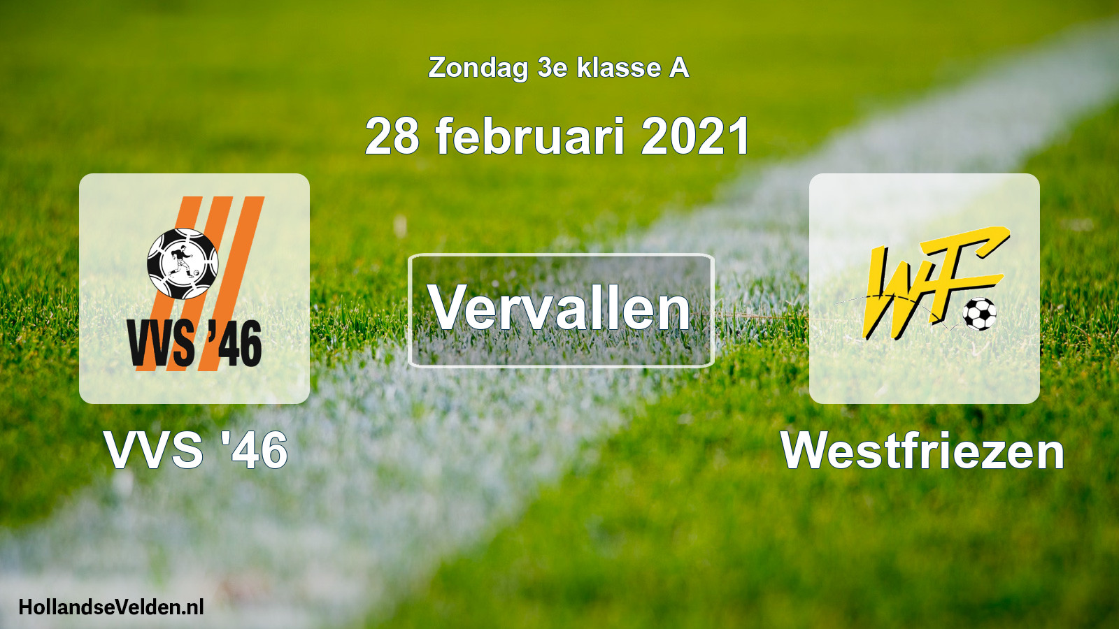 Scheduled Match: VVS '46 - Westfriezen (28 February 2021)