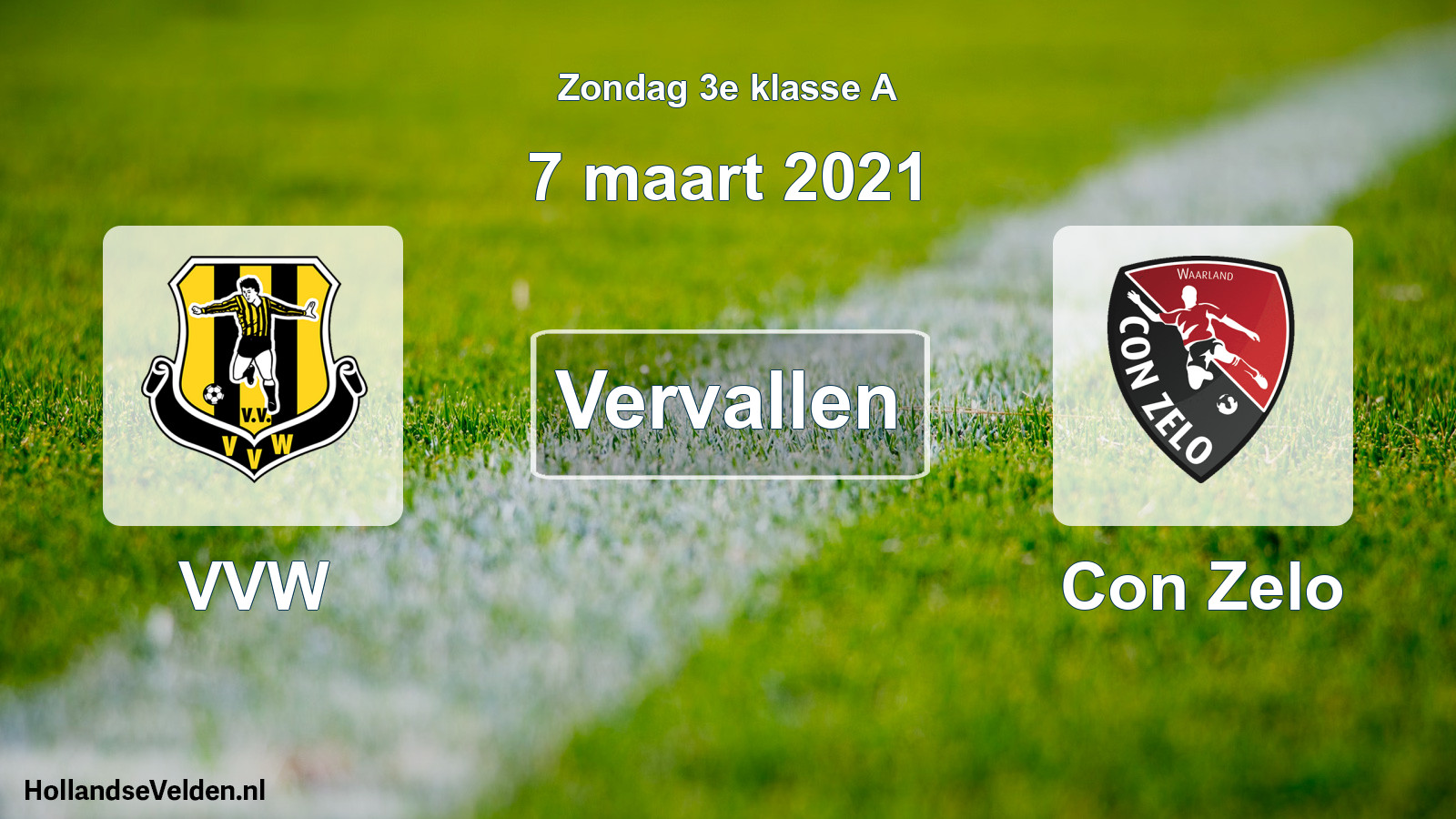 Scheduled Match: VVW - Con Zelo (7 March 2021)