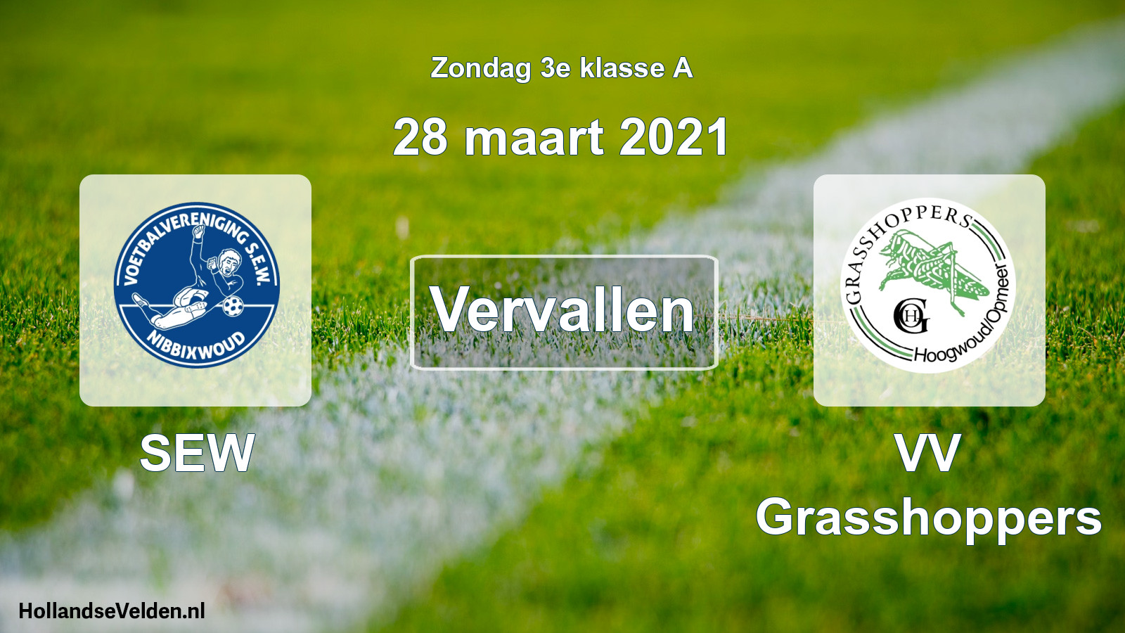 Scheduled Match: SEW - VV Grasshoppers (28 March 2021)