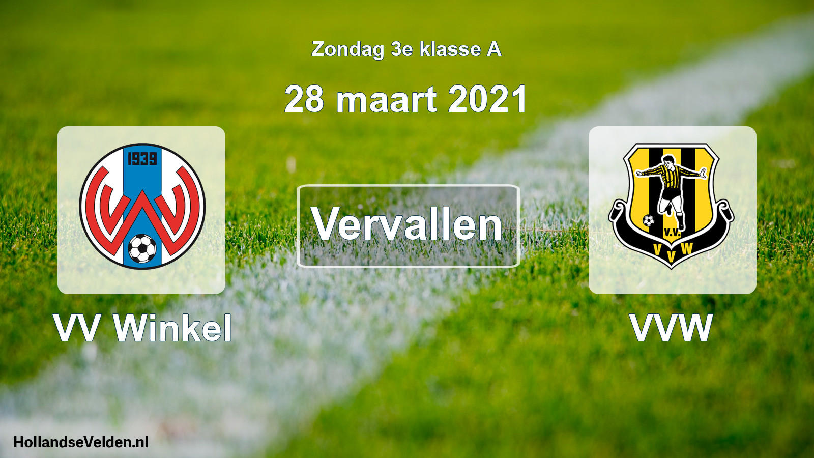 Scheduled Match: VV Winkel - VVW (28 March 2021)