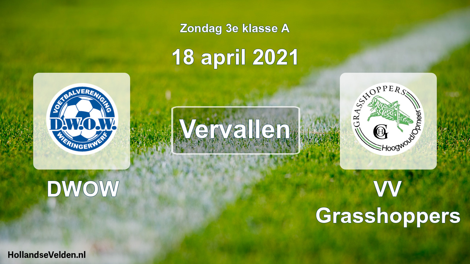 Scheduled Match: DWOW - VV Grasshoppers (18 April 2021)