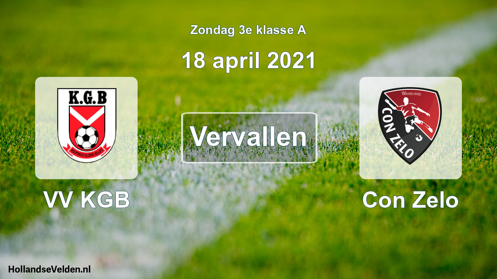 Scheduled Match: VV KGB - Con Zelo (18 April 2021)