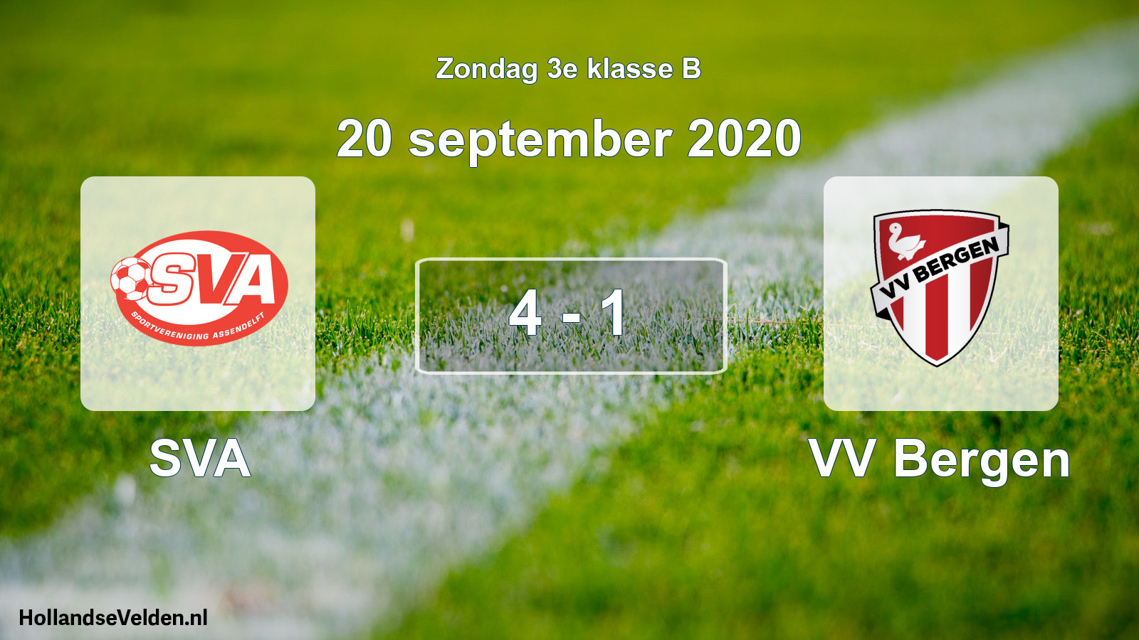 Total number of matches played: SVA - VV Bergen 4 - 1 (20 September 2020)