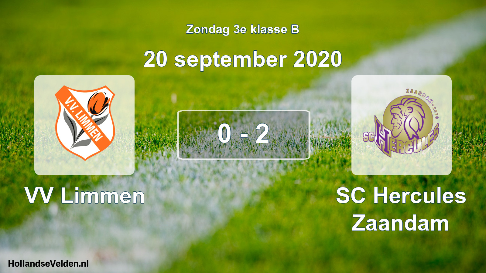 Total number of matches played: VV Limmen - SC Hercules Zaandam 0 - 2 (20 September 2020)