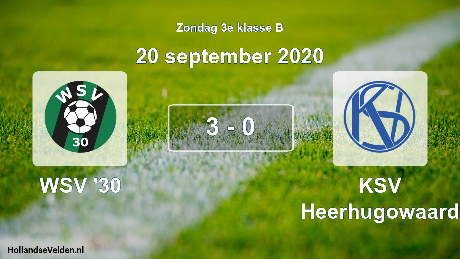 Total number of matches played: WSV '30 - KSV Heerhugowaard 3 - 0 (20 September 2020)