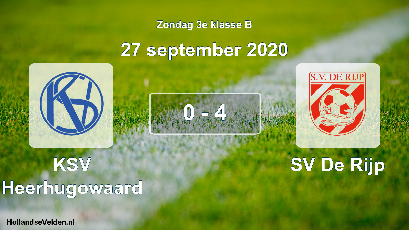 Total number of matches played: KSV Heerhugowaard - SV De Rijp 0 - 4 (27 September 2020)
