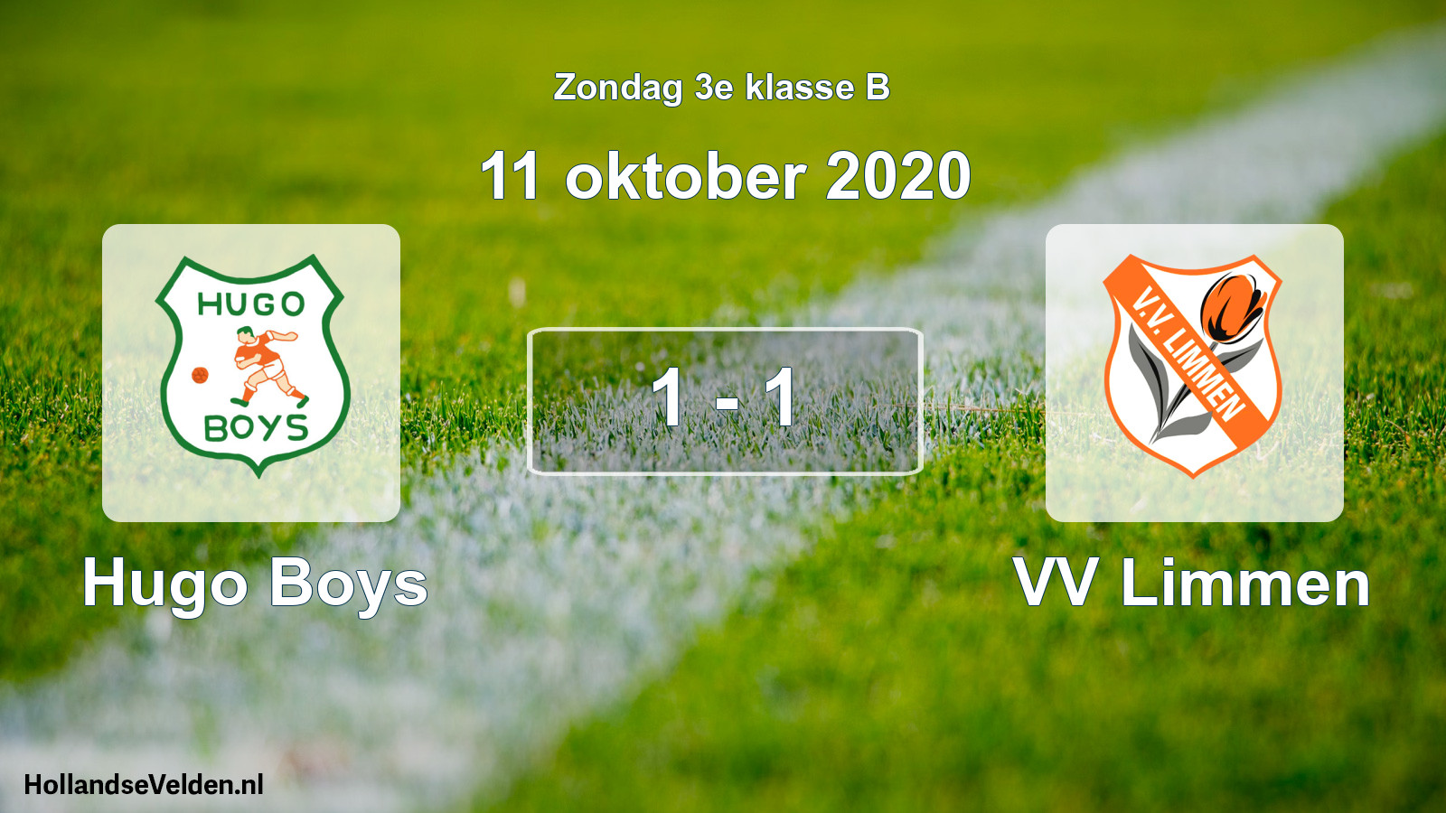 Total number of matches played: Hugo Boys - VV Limmen 1 - 1 (11 October 2020)