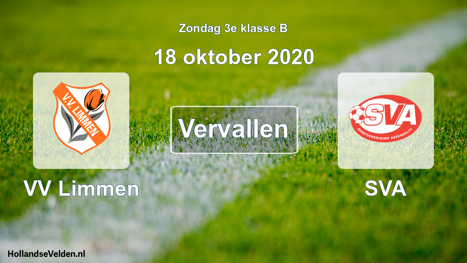Scheduled Match: VV Limmen - SVA (18 October 2020)
