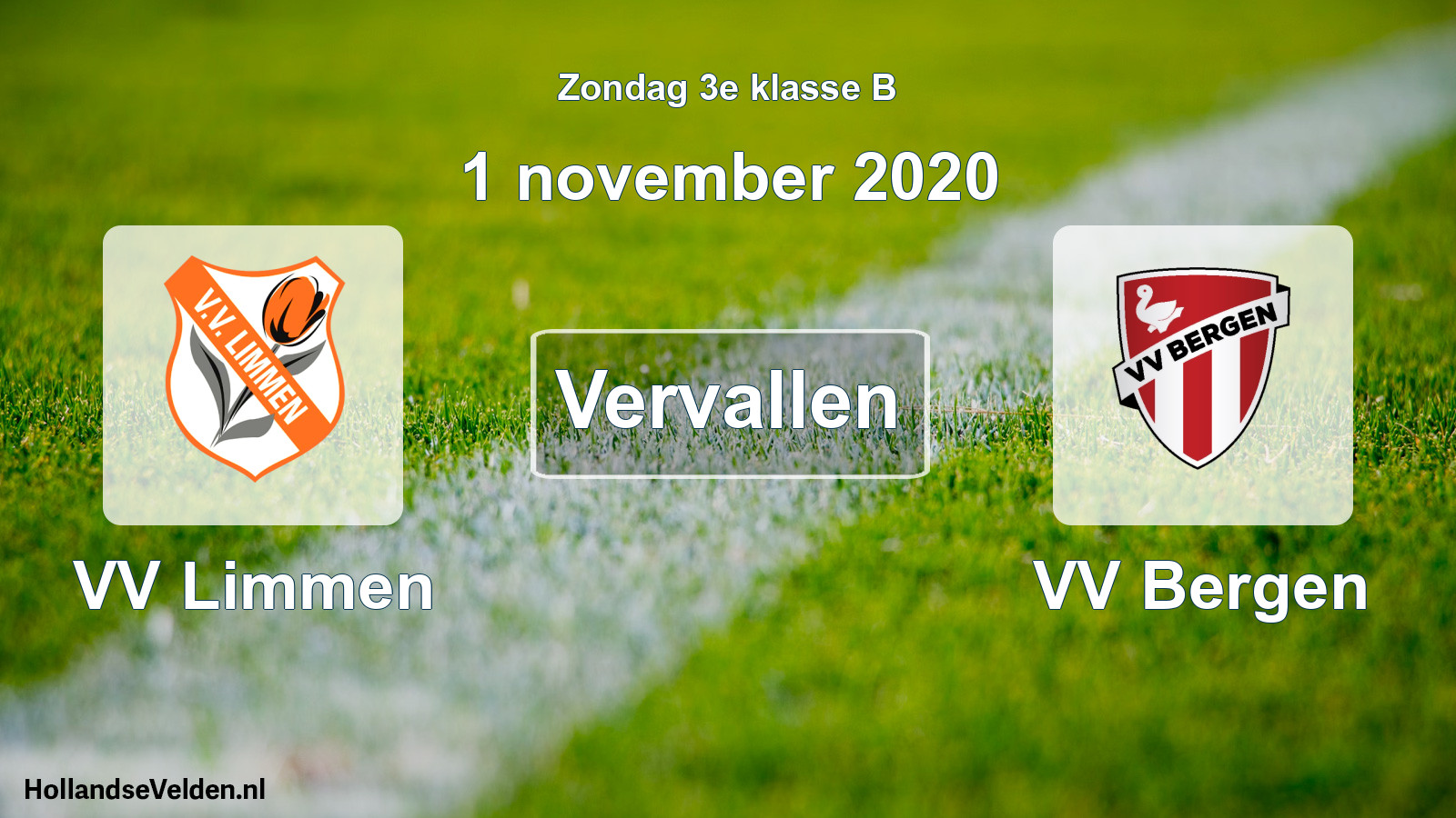 Scheduled Match: VV Limmen - VV Bergen (1 November 2020)
