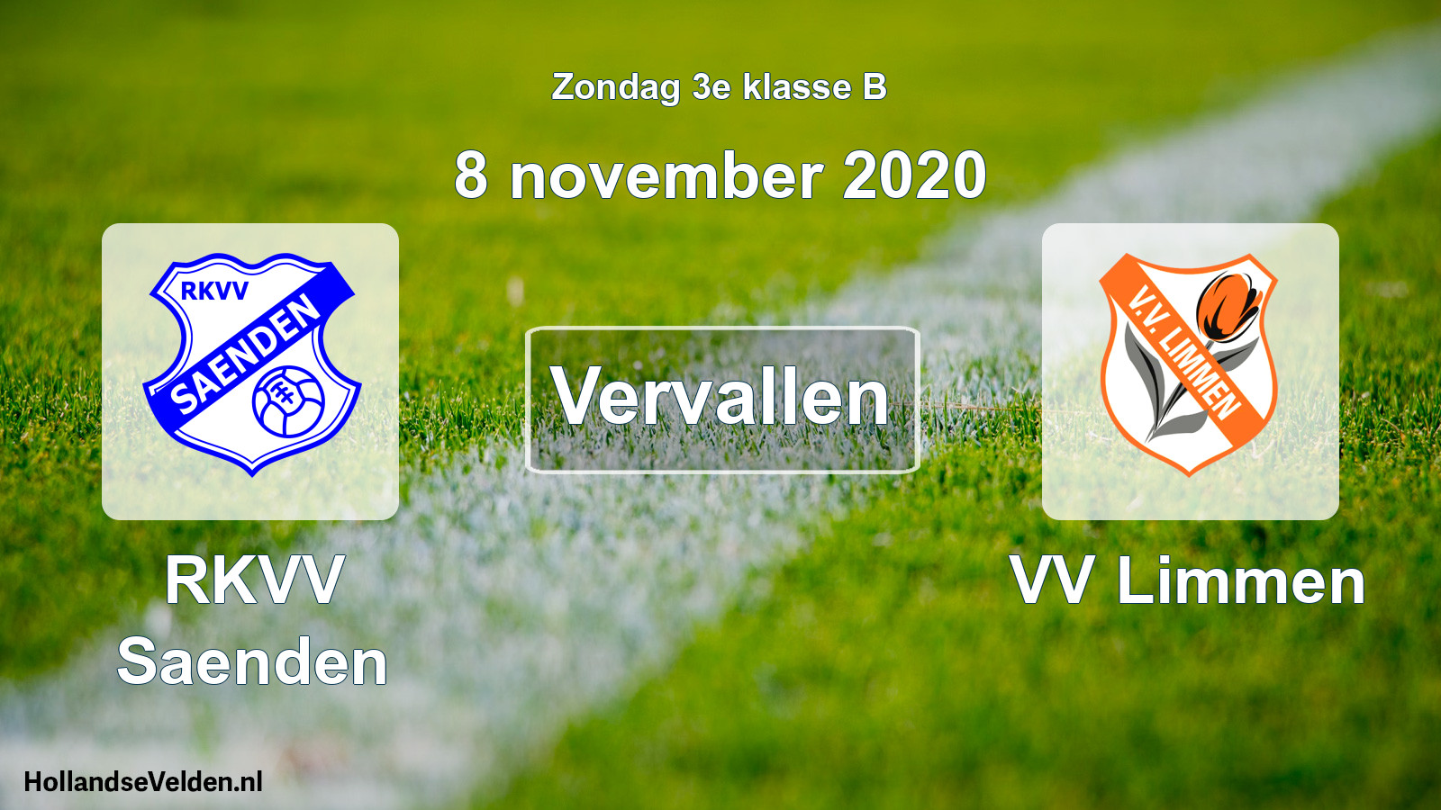 Scheduled Match: RKVV Saenden - VV Limmen (8 November 2020)