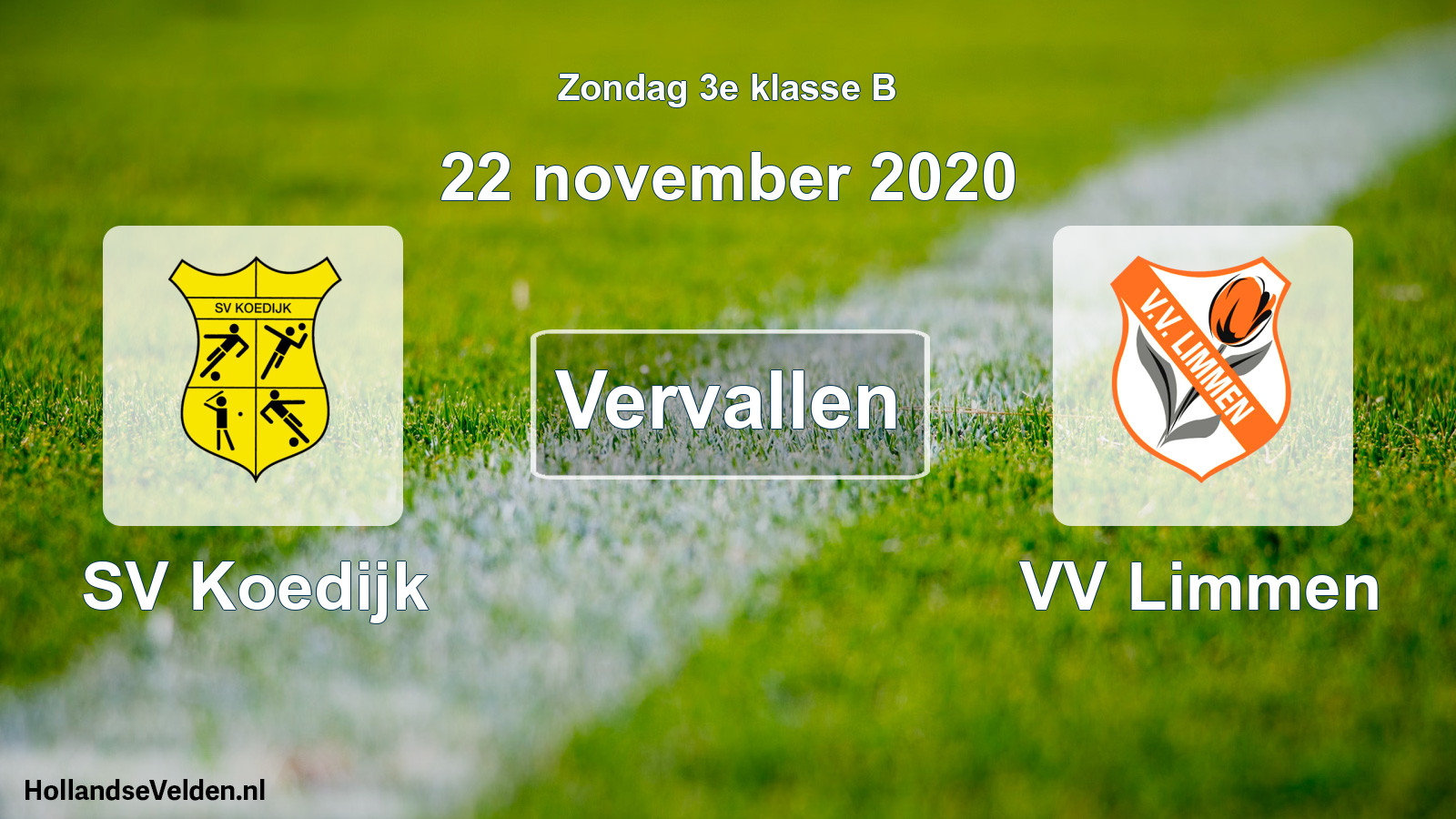Scheduled Match: SV Koedijk - VV Limmen (22 November 2020)