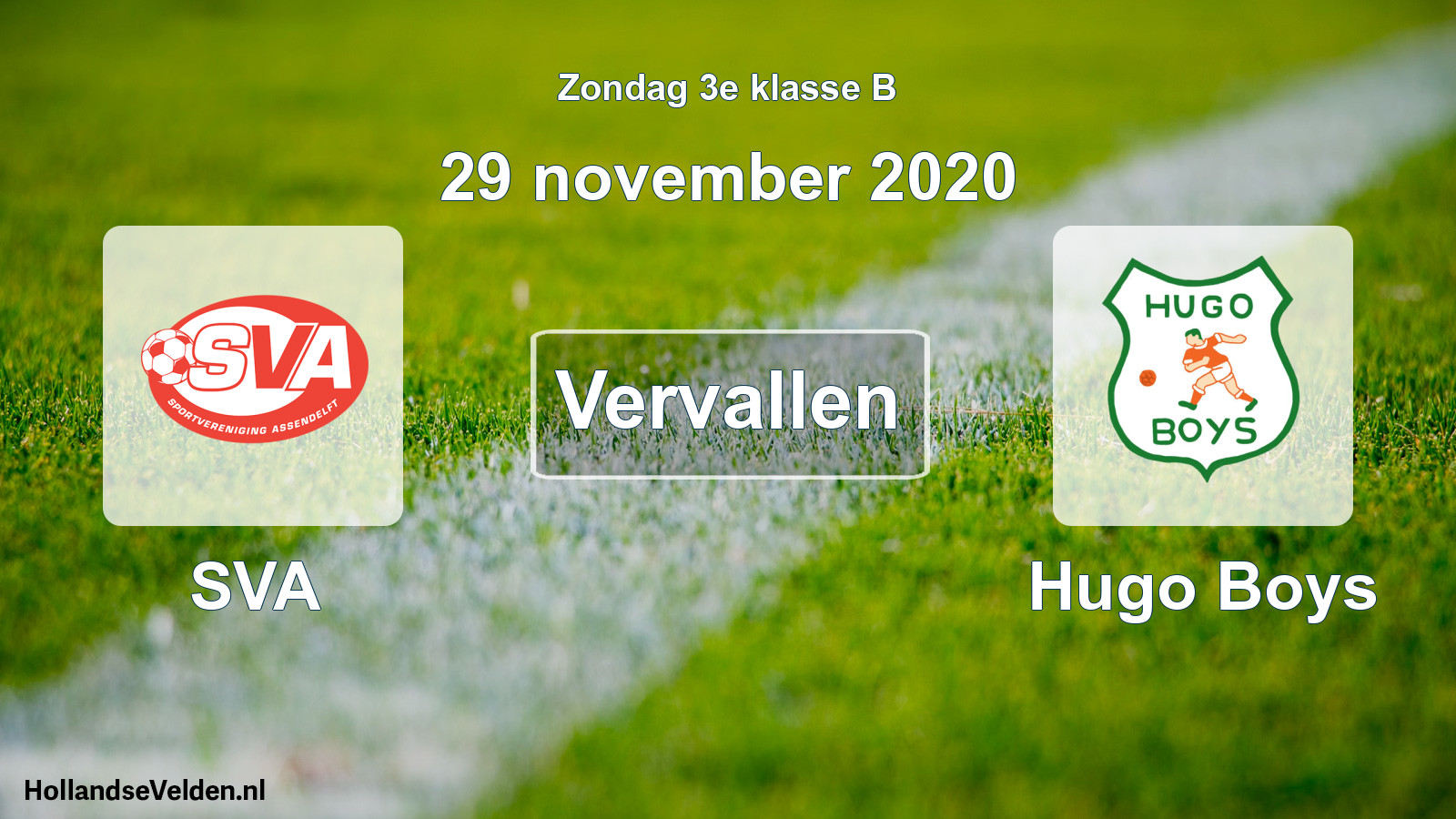 Scheduled Match: SVA - Hugo Boys (29 November 2020)
