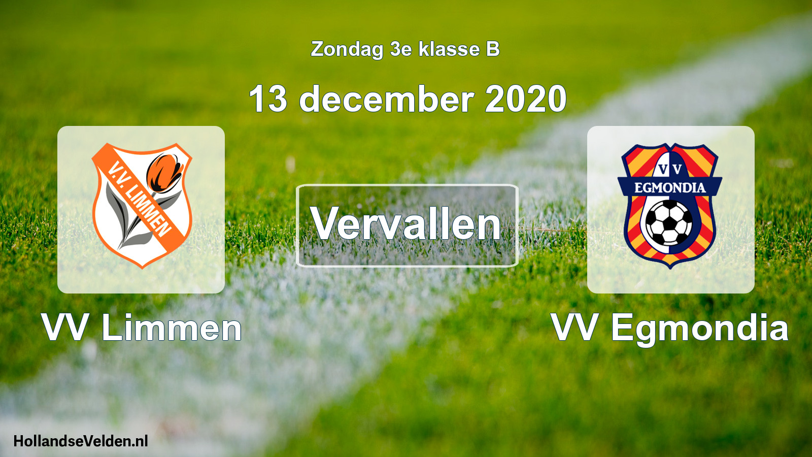 Scheduled Match: VV Limmen - VV Egmondia (13 December 2020)