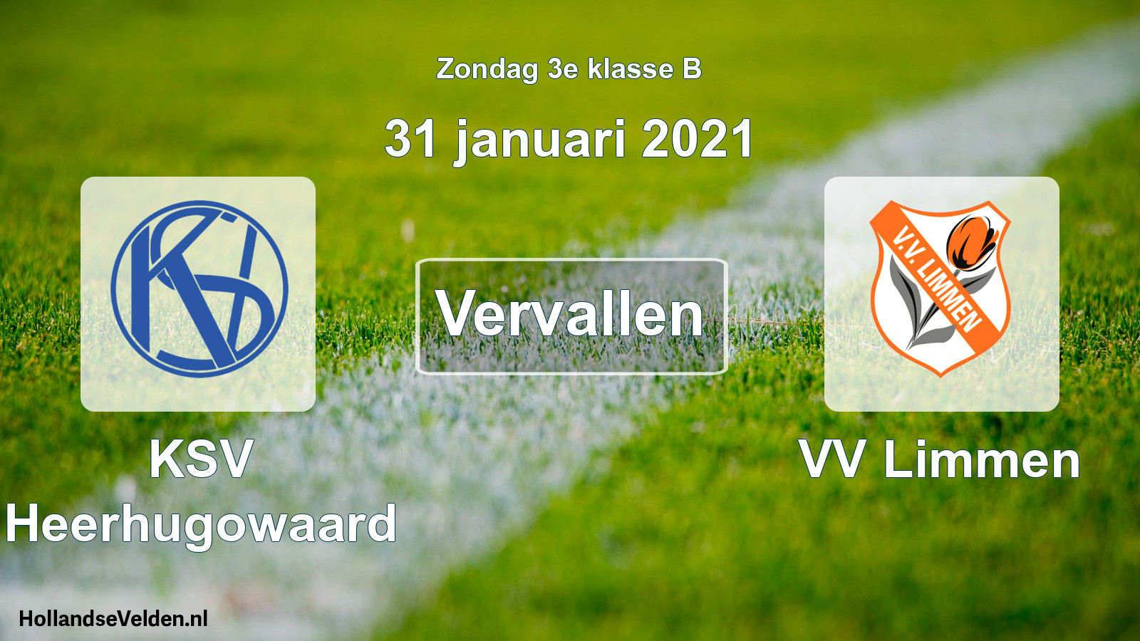 Scheduled Match: KSV Heerhugowaard - VV Limmen (31 January 2021)