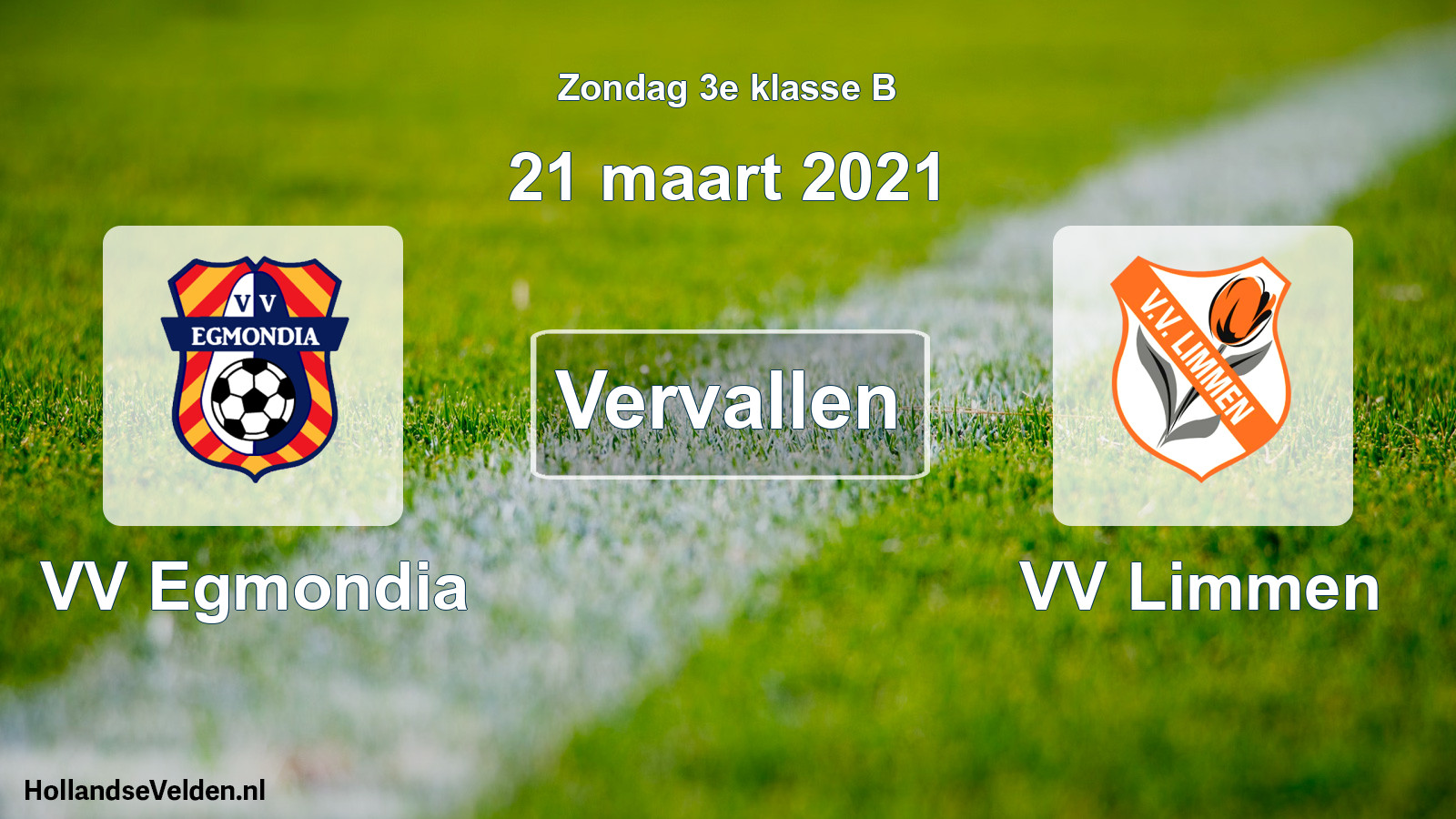 Scheduled Match: VV Egmondia - VV Limmen (21 March 2021)