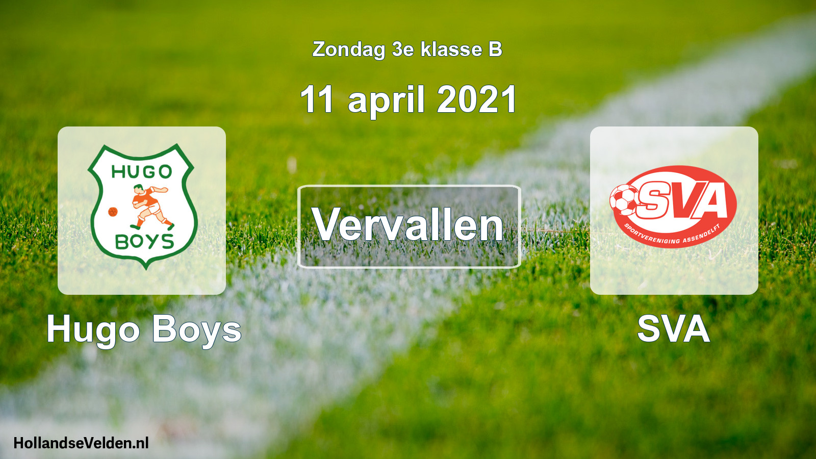 Scheduled Match: Hugo Boys - SVA (11 April 2021)