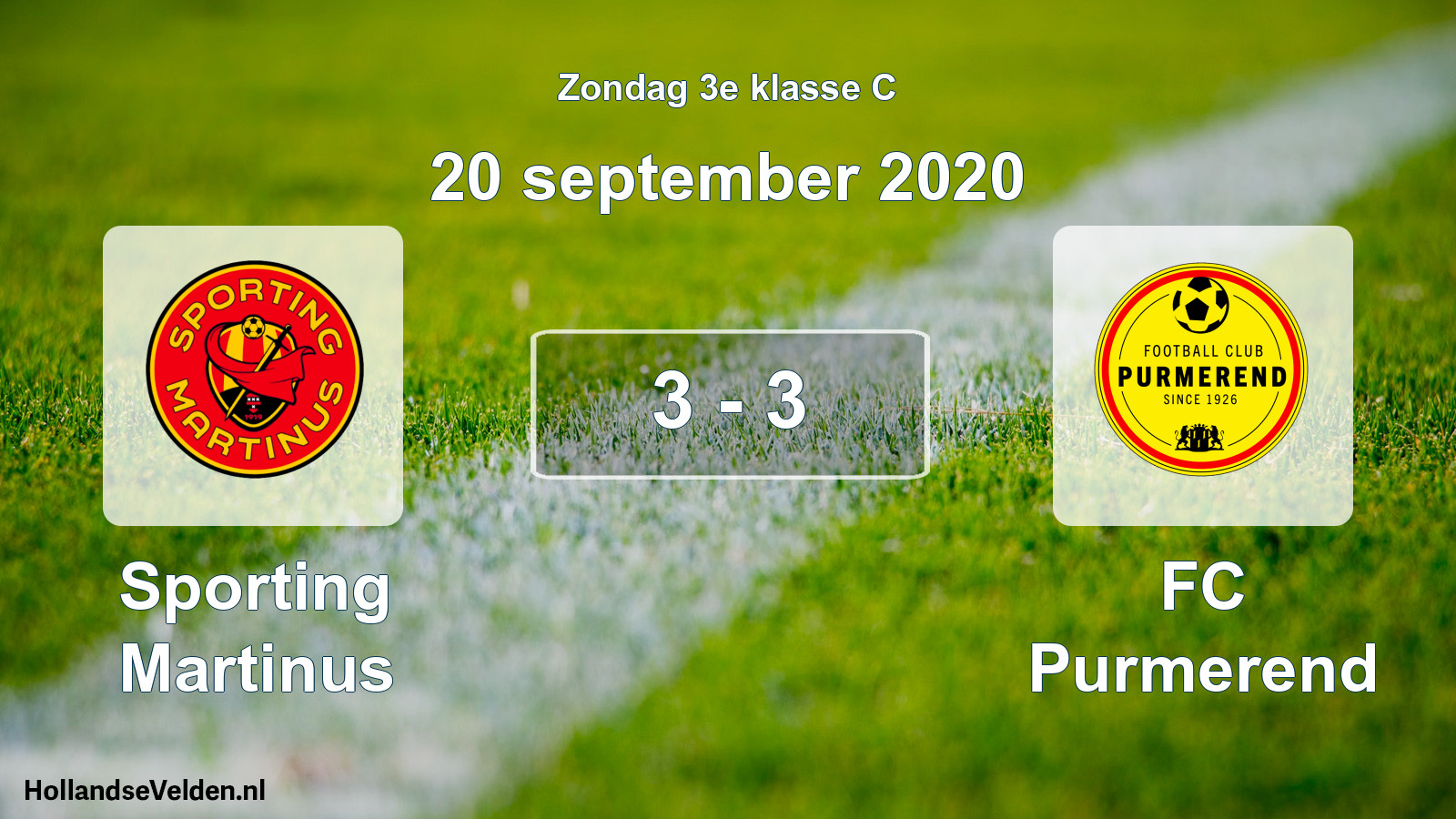 Total number of matches played: Sporting Martinus - FC Purmerend 3 - 3 (20 September 2020)
