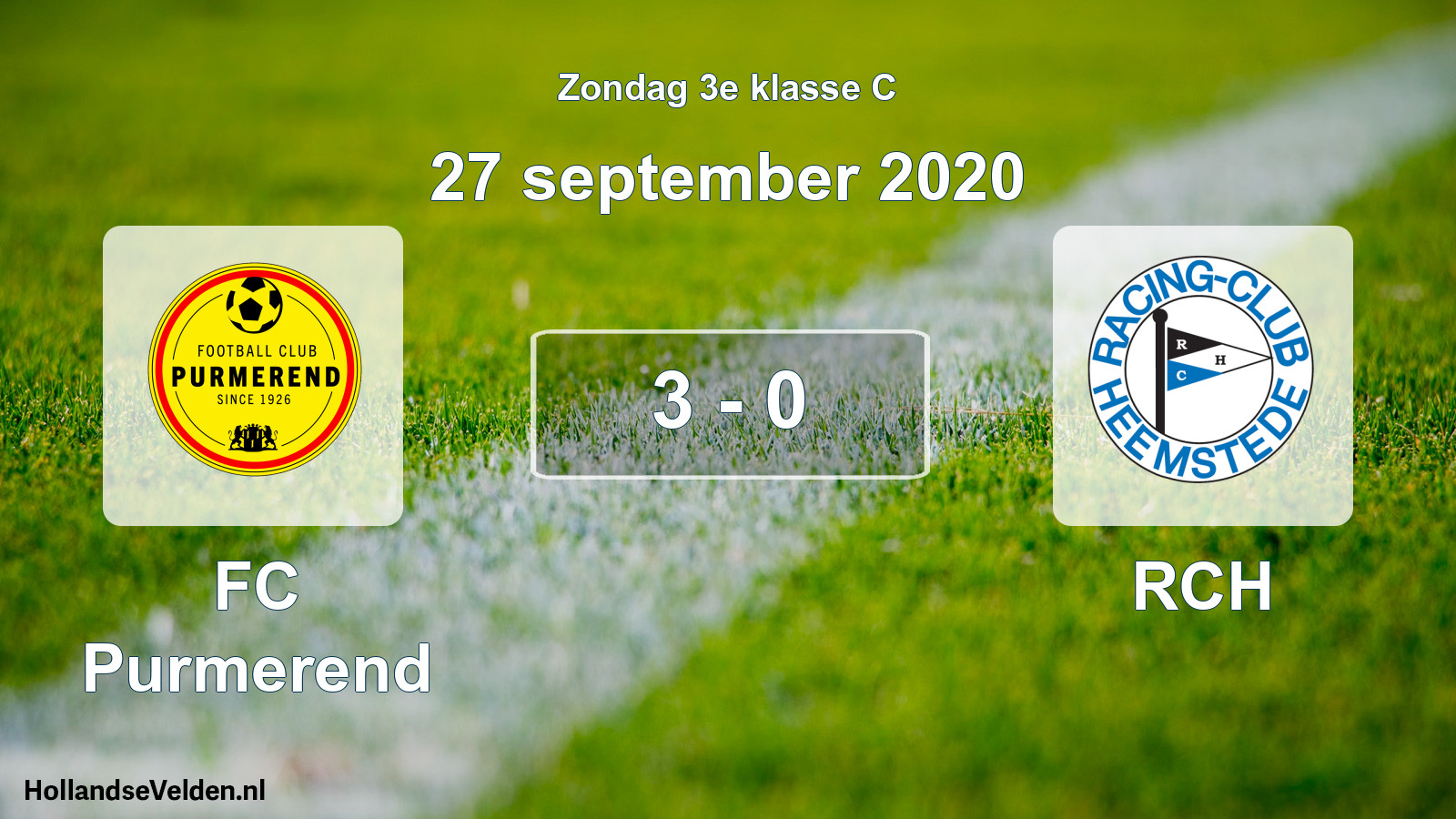 Total number of matches played: FC Purmerend - RCH 3 - 0 (27 September 2020)