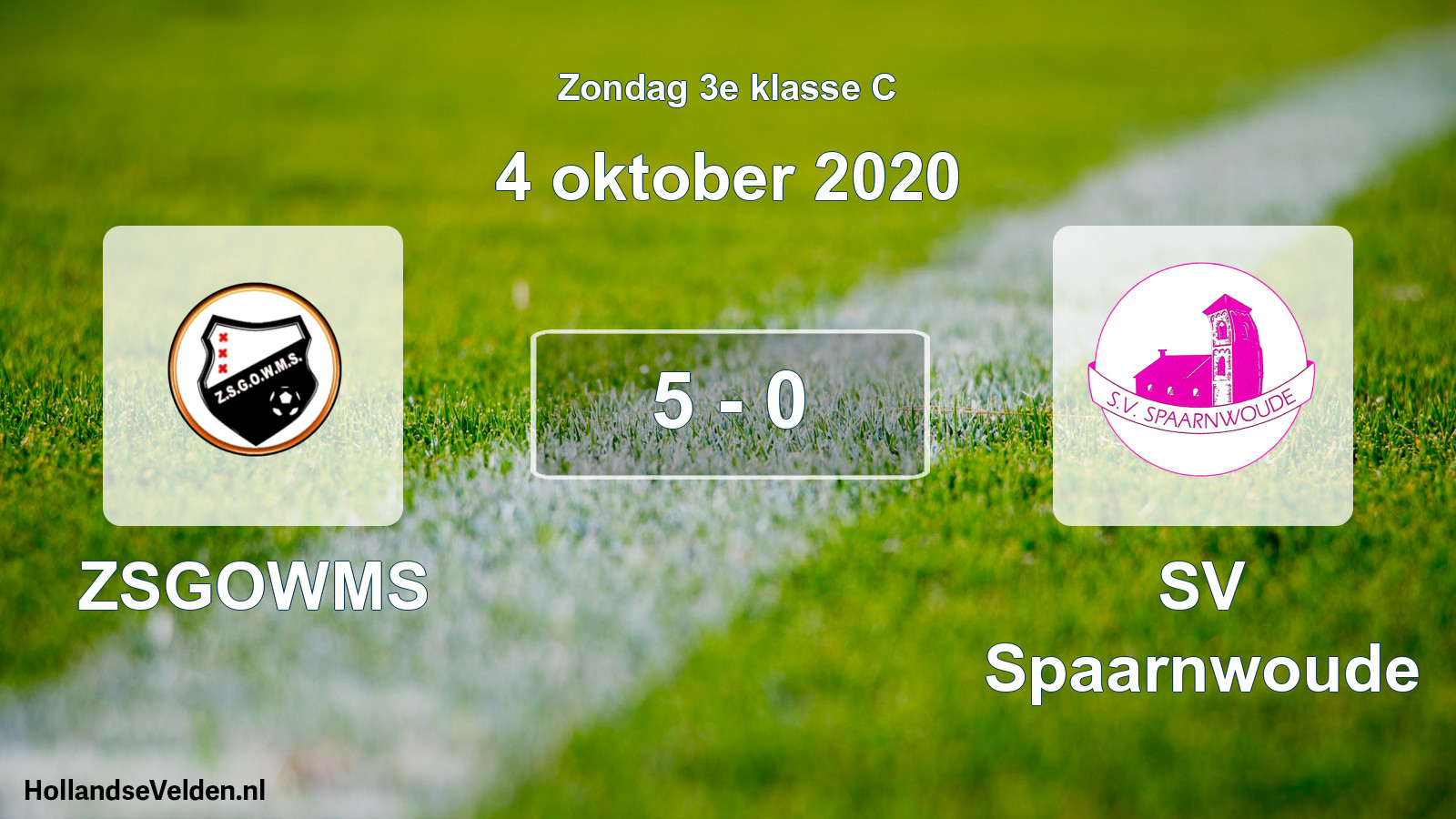 Total number of matches played: ZSGOWMS - SV Spaarnwoude 5 - 0 (4 October 2020)