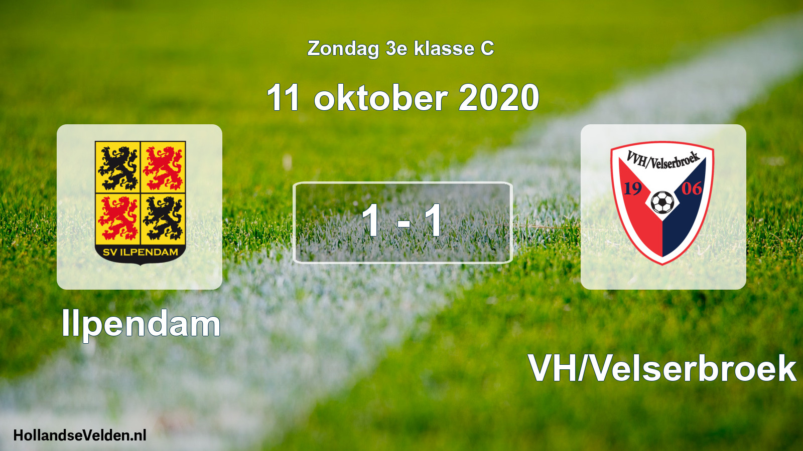 Total number of matches played: Ilpendam - VVH/Velserbroek 1 - 1 (11 October 2020)