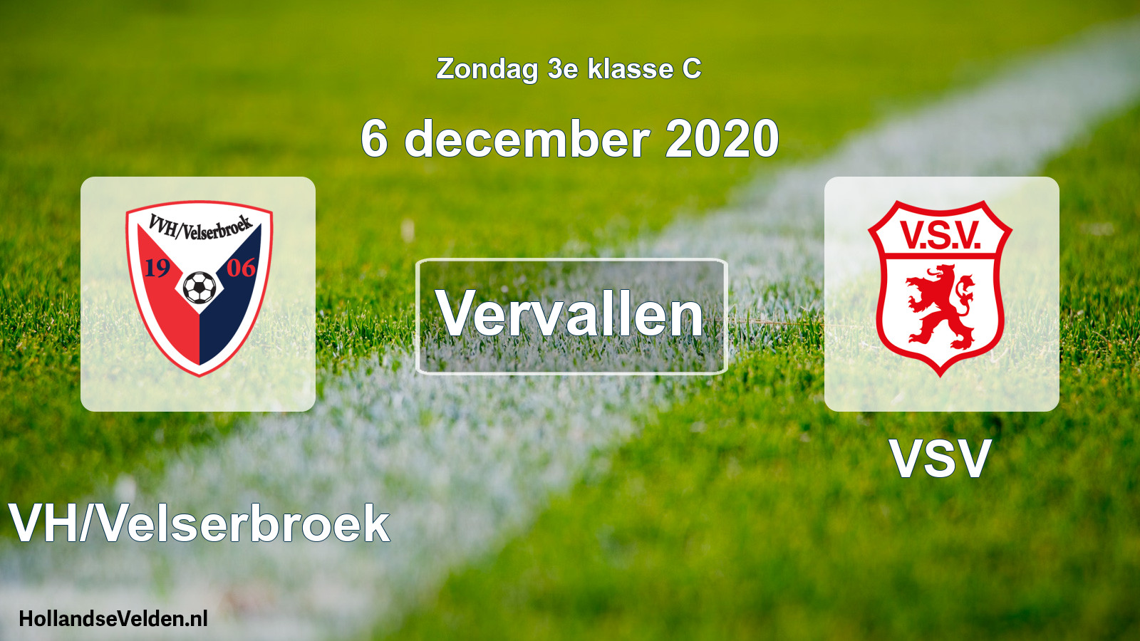 Scheduled Match: VVH/Velserbroek - VSV (6 December 2020)