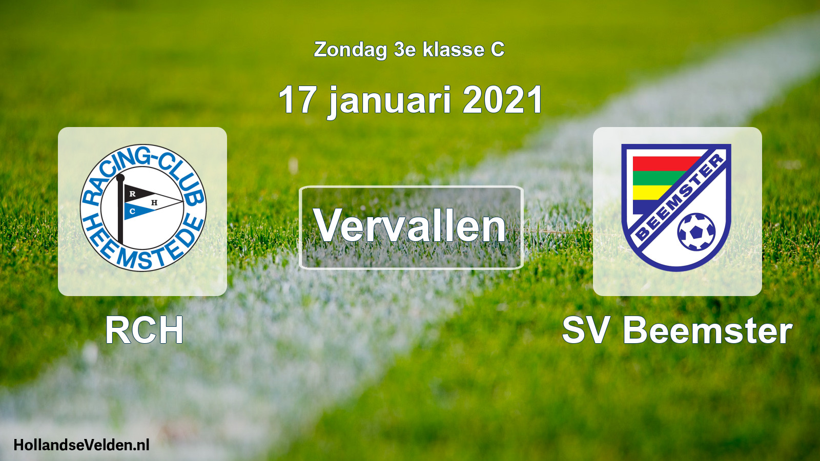 Scheduled Match: RCH - SV Beemster (17 January 2021)