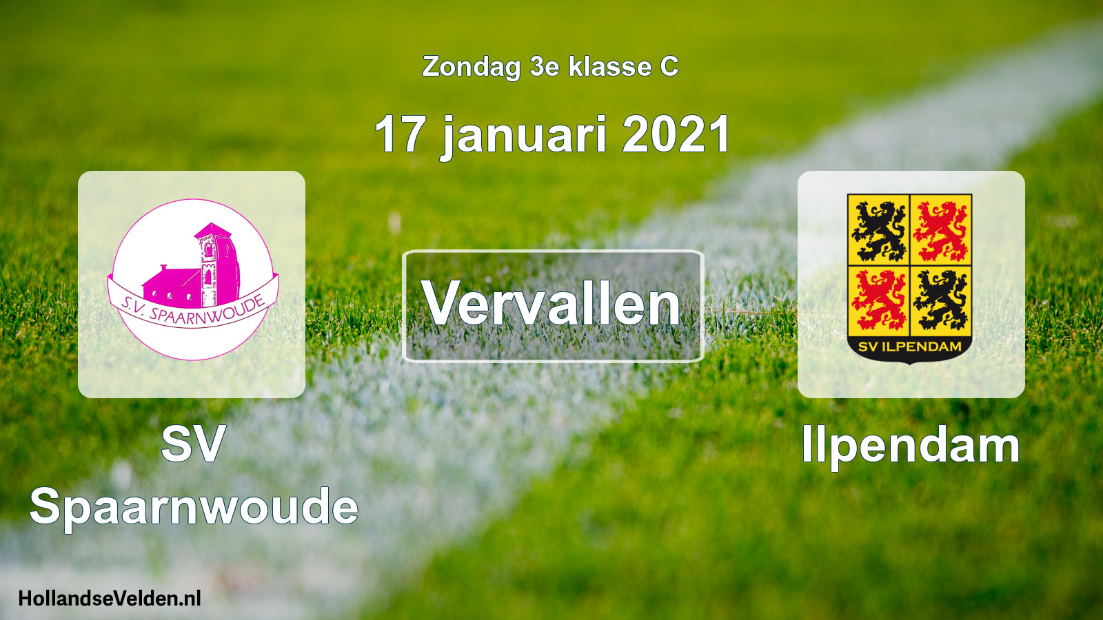 Scheduled Match: SV Spaarnwoude - Ilpendam (17 January 2021)