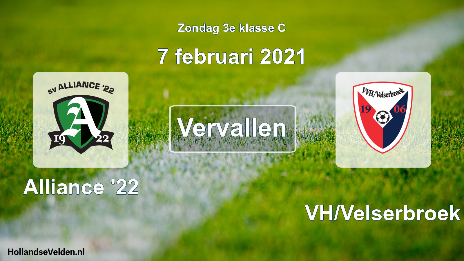 Scheduled Match: Alliance '22 - VVH/Velserbroek (7 February 2021)