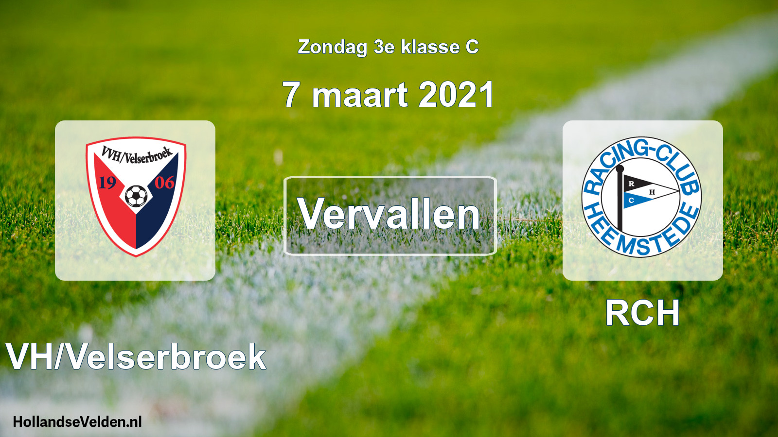 Scheduled Match: VVH/Velserbroek - RCH (7 March 2021)