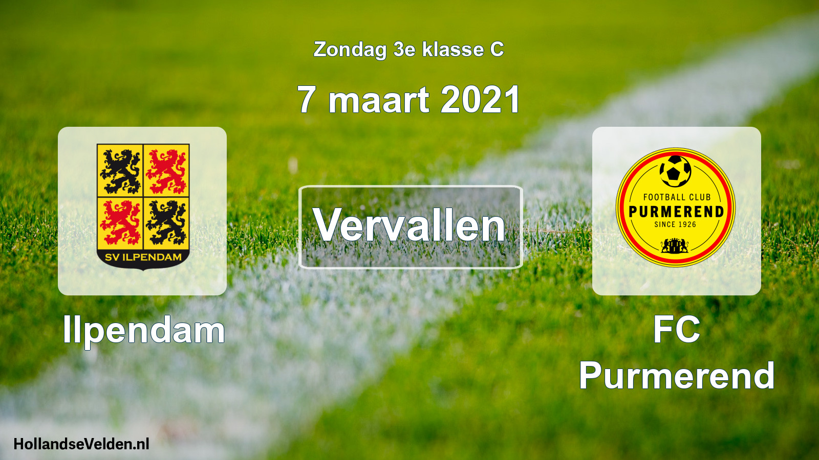 Scheduled Match: Ilpendam - FC Purmerend (7 March 2021)