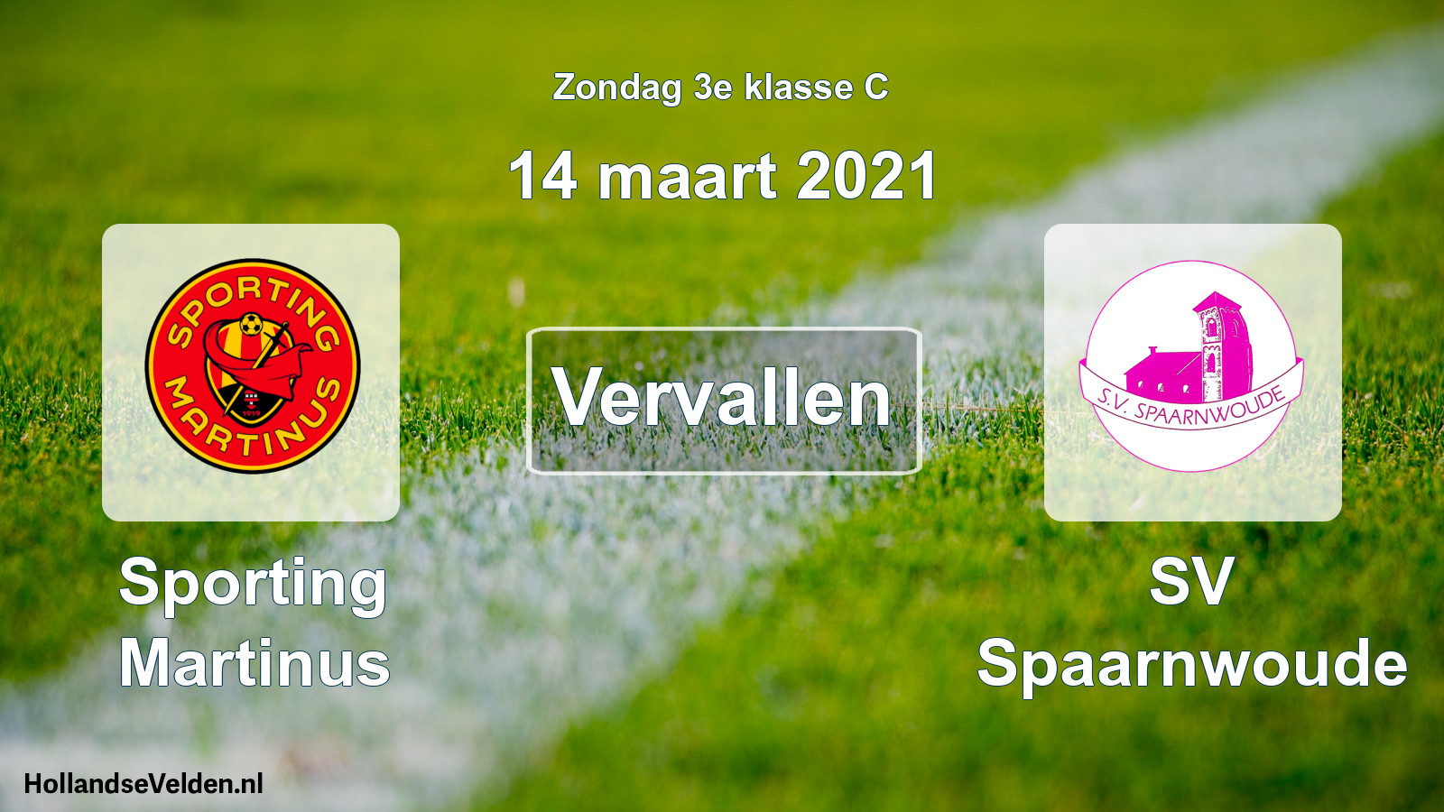 Scheduled Match: Sporting Martinus - SV Spaarnwoude (14 March 2021)