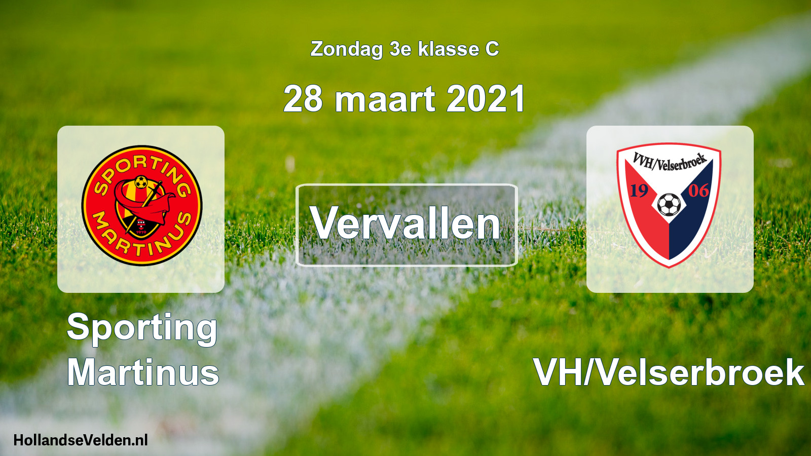 Scheduled Match: Sporting Martinus - VVH/Velserbroek (28 March 2021)