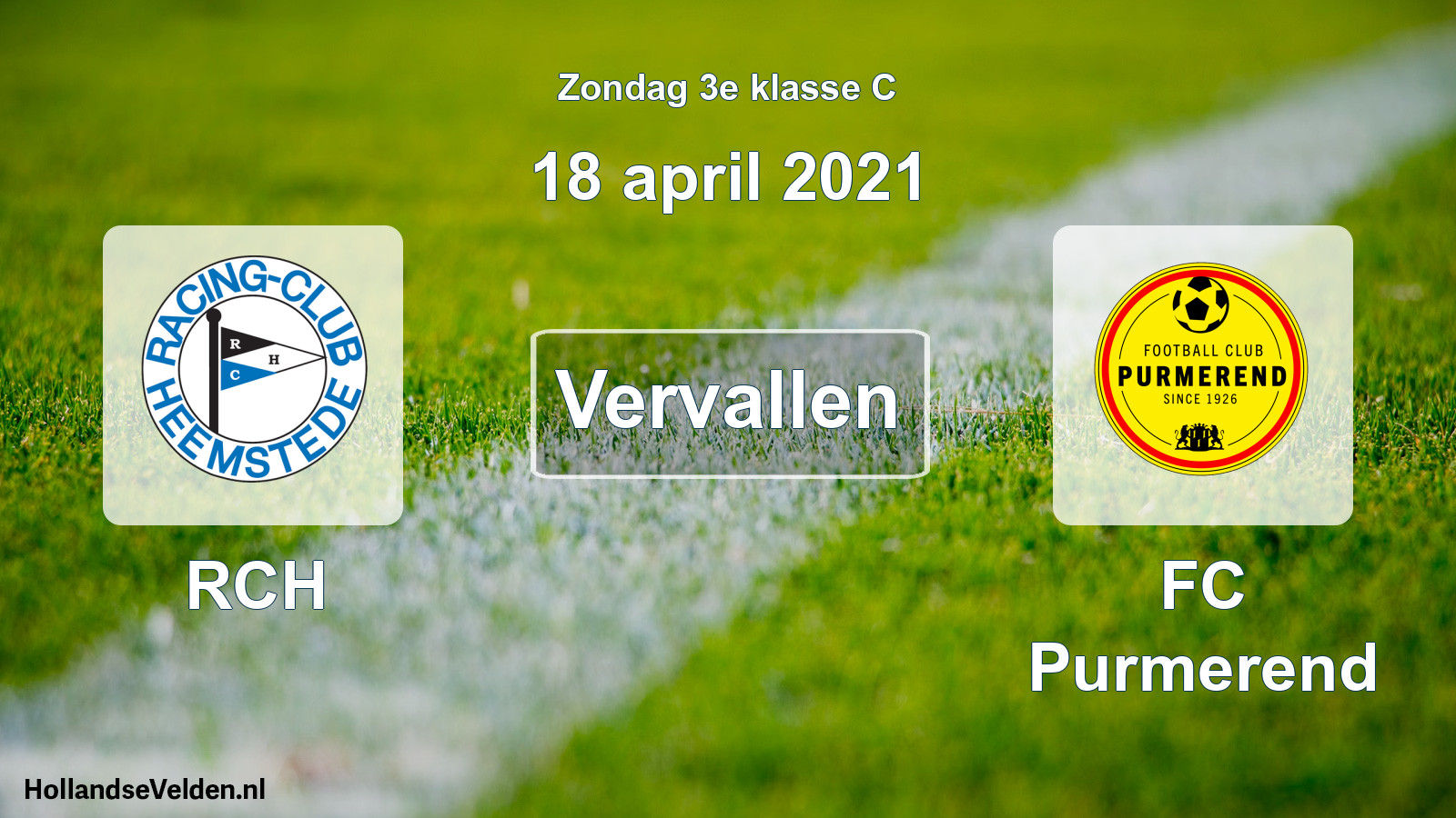 Scheduled Match: RCH - FC Purmerend (18 April 2021)