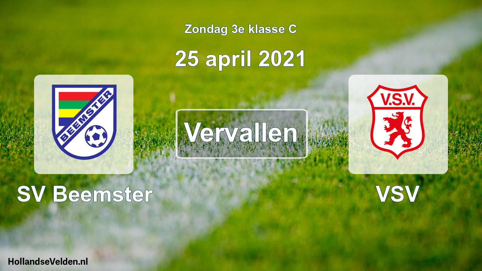 Scheduled Match: SV Beemster - VSV (25 April 2021)