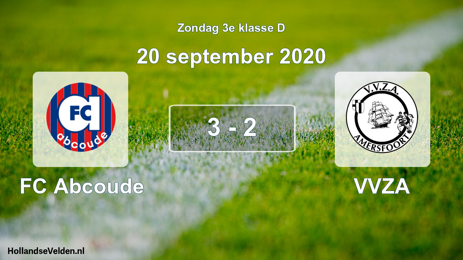Total number of matches played: FC Abcoude - VVZA 3 - 2 (20 September 2020)
