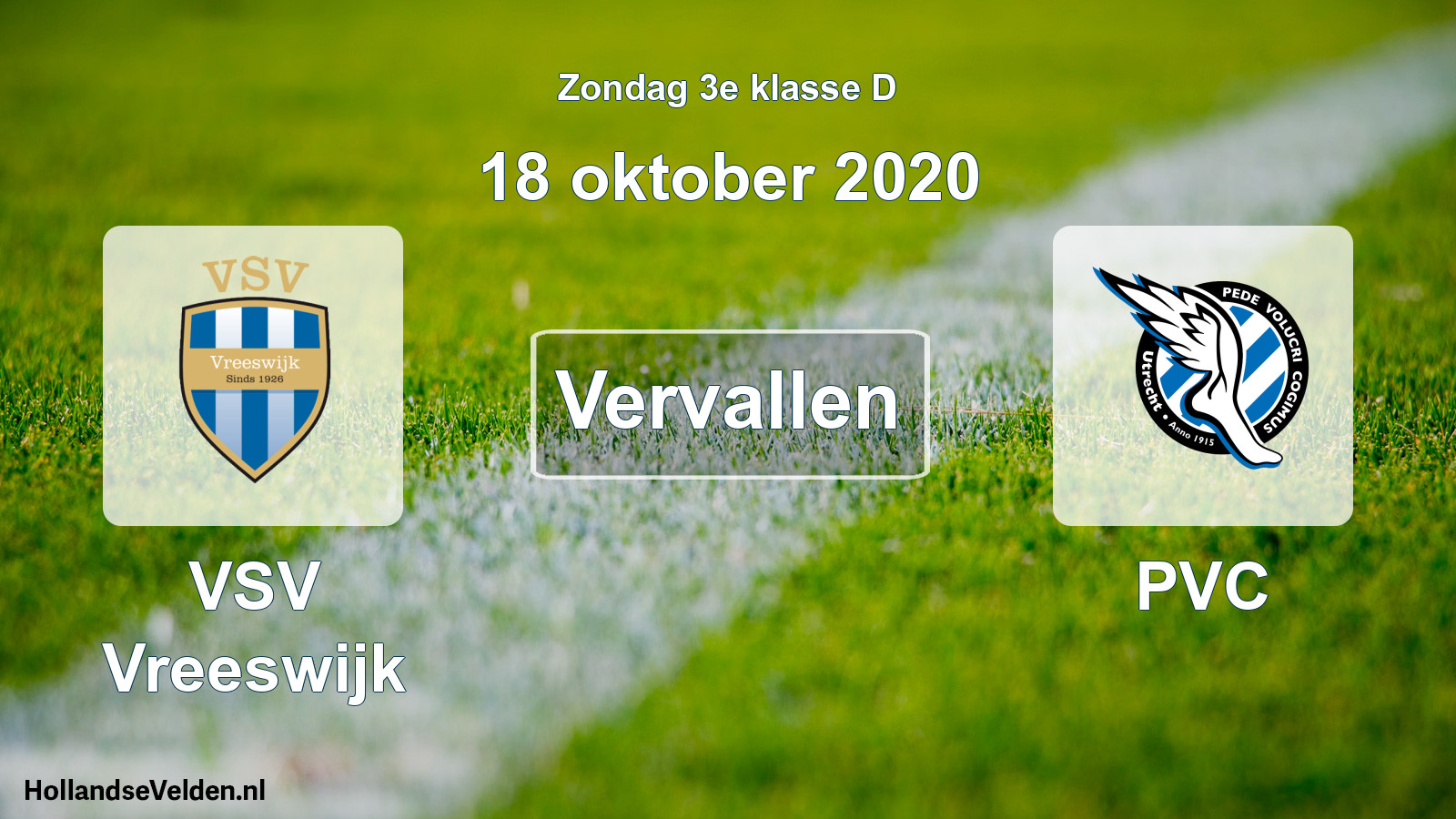 Scheduled Match: VSV Vreeswijk - PVC (18 October 2020)