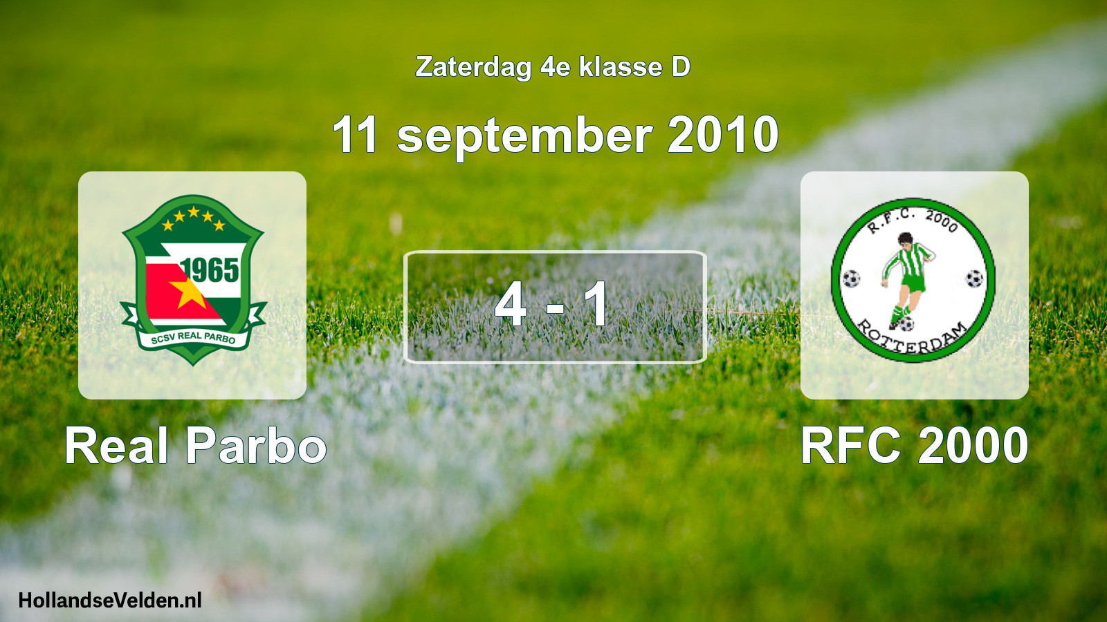 Total number of matches played: Real Parbo - RFC 2000 4 - 1 (11 September 2010)