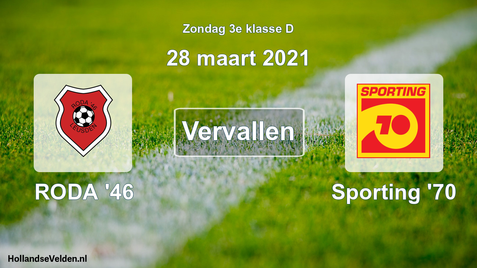 Scheduled Match: RODA '46 - Sporting '70 (28 March 2021)