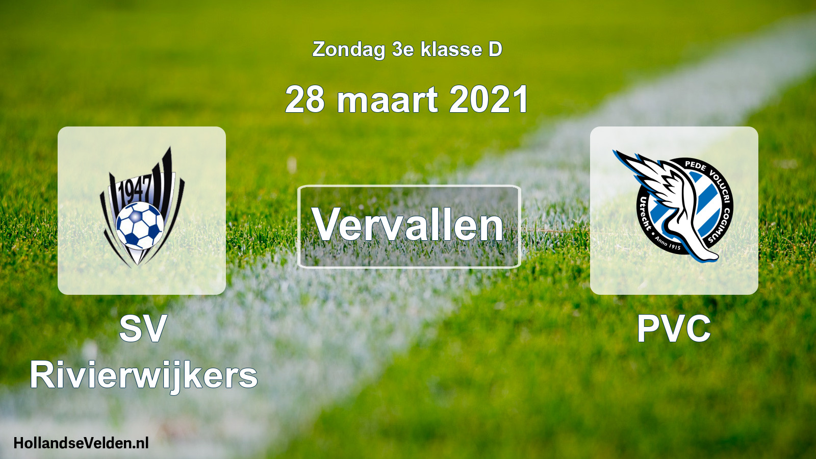 Scheduled Match: SV Rivierwijkers - PVC (28 March 2021)