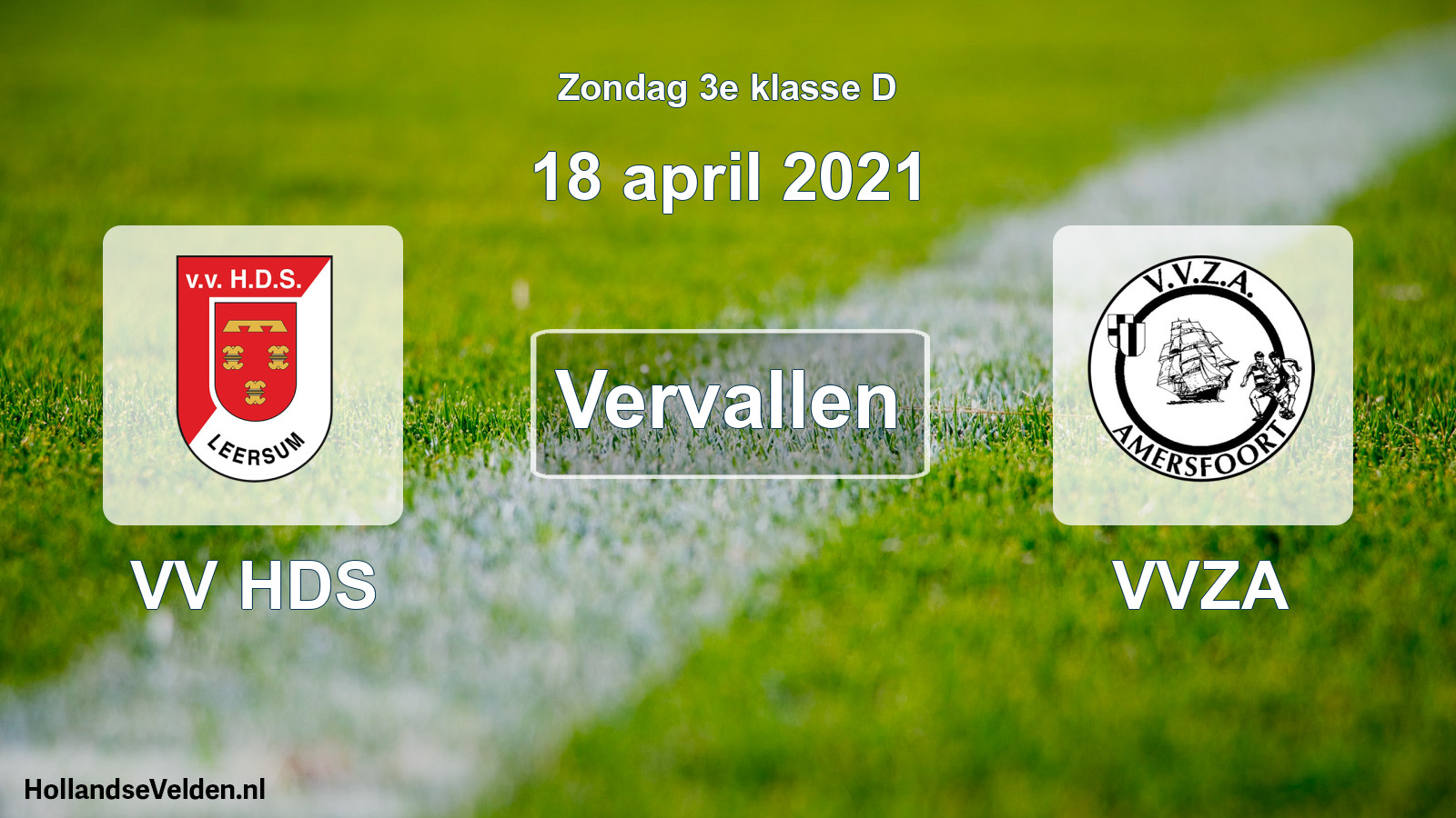Scheduled Match: VV HDS - VVZA (18 April 2021)